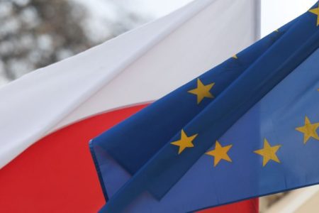 Flaga Polska i UE